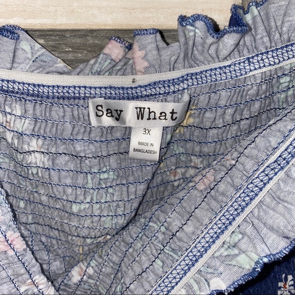 Say What Smocked Off Shoulder Top- Sz 3X - Picture 3 of 3